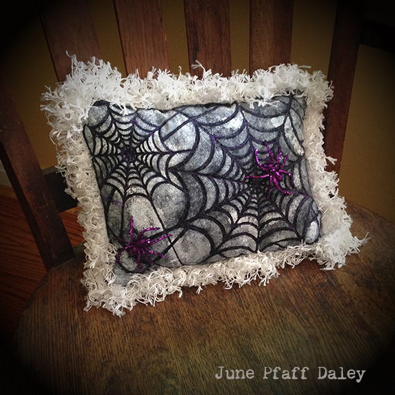 Stenciled Throw Pillow Tutorial - June Pfaff Daley